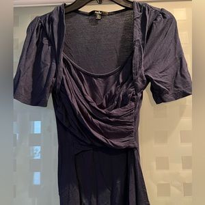 Navy blue short sleeve top